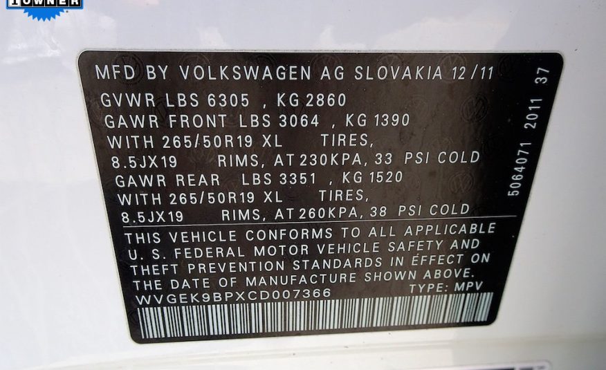 2012 Volkswagen Touareg V6 TDI