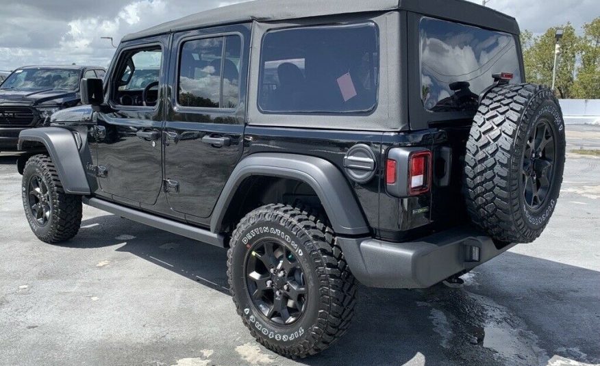 2022 Jeep Wrangler Unlimited Willys 24 Miles Black Clearcoat 4D Sport Utility 3.