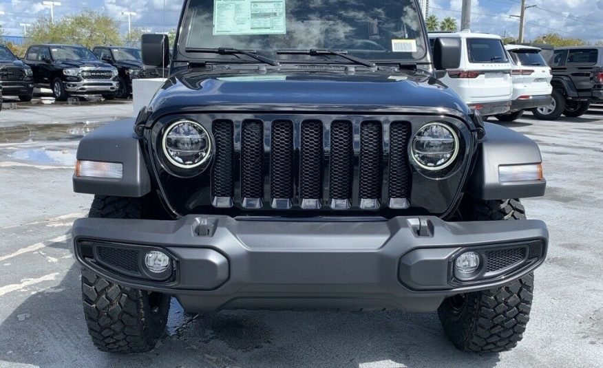 2022 Jeep Wrangler Unlimited Willys 24 Miles Black Clearcoat 4D Sport Utility 3.