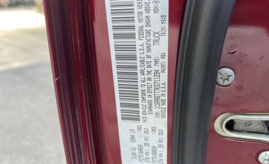 2019 Ram 1500 Classic Big Horn 61367 Miles Delmonico Red Pearlcoat 4D Crew Cab H