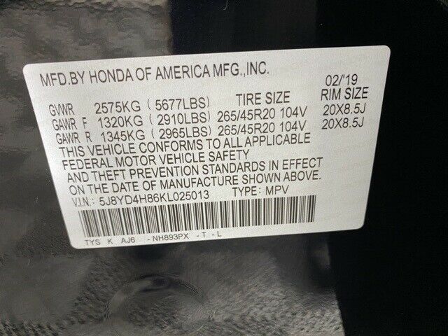 2019 Acura MDX 3.5L Advance Package