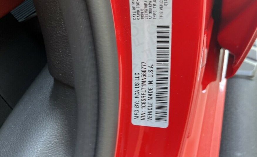 2021 Ram 1500 Rebel 9771 Miles Flame Red Clearcoat 4D Crew Cab HEMI 5.7L V8 Mult
