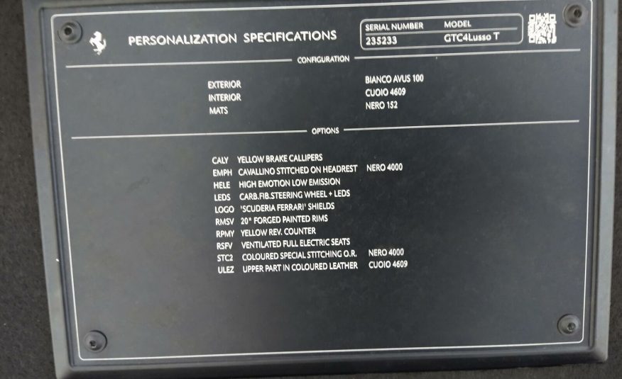 2018 Ferrari GTC4Lusso T