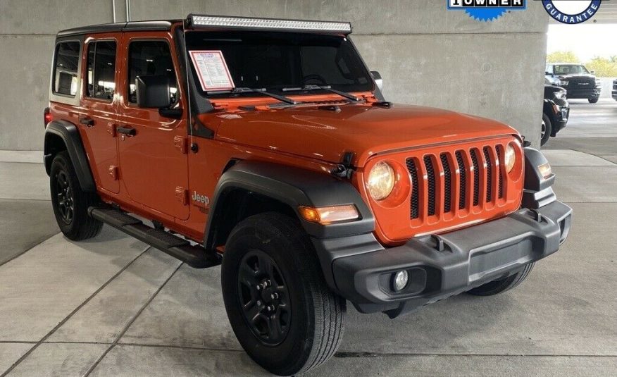 2019 Jeep Wrangler Unlimited Sport 21594 Miles Punkn Metallic Clearcoat 4D Sport