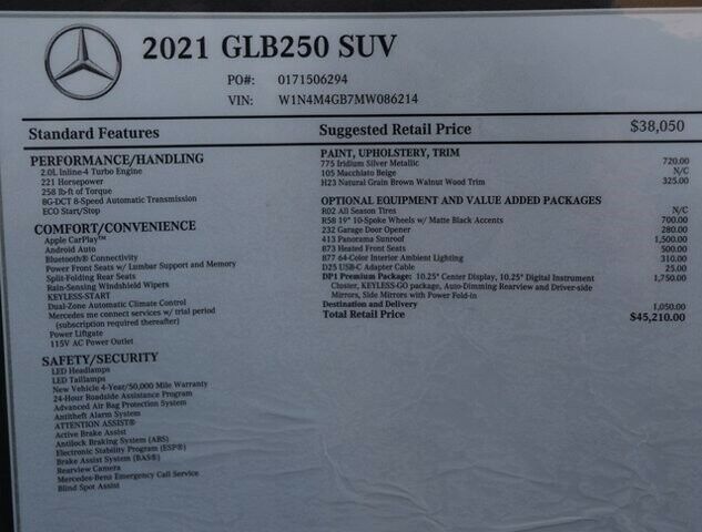 2021 Mercedes-Benz GLB GLB 250