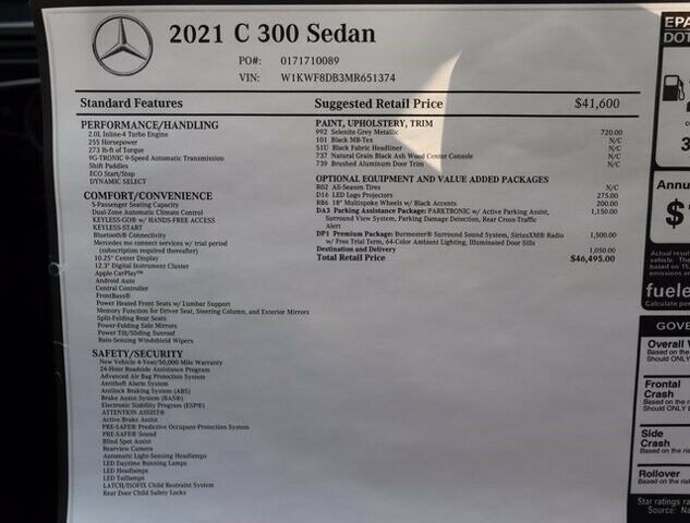 2021 Mercedes-Benz C-Class C 300