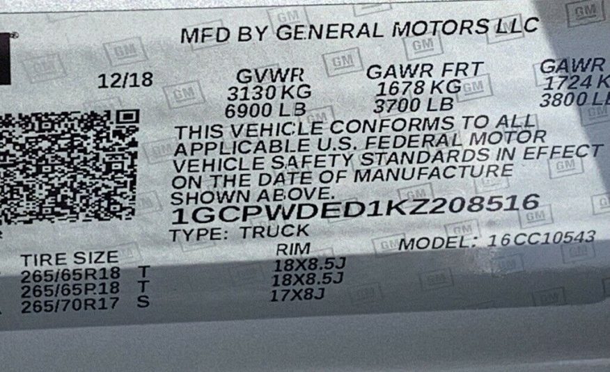 2019 Chevrolet Silverado 1500 RST 29692 Miles Silver Ice Metallic 4D Crew Cab Ec
