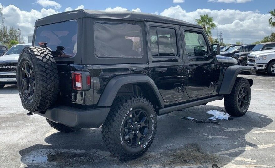 2022 Jeep Wrangler Unlimited Willys 24 Miles Black Clearcoat 4D Sport Utility 3.