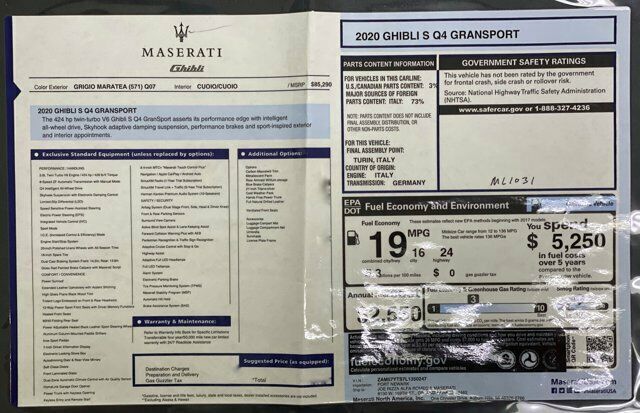 2020 Maserati Ghibli S Q4 GranSport