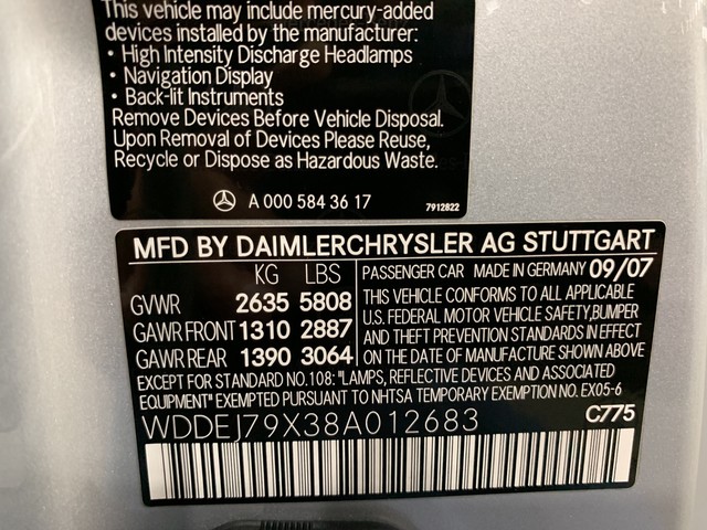 2008 Mercedes-Benz CL-Class V12 AMG MSRP