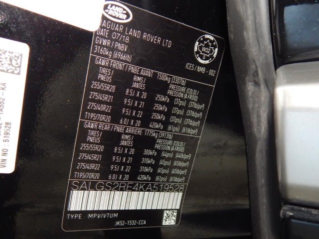 2019 Land Rover Range Rover 4WD