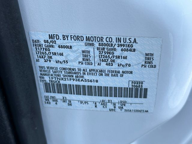 2003 Ford F-250 XLT FX4 PACKAGE