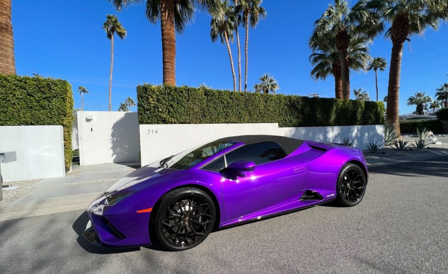 2022 Purple Lamborghini Huracan LP 610-4 EVO Spyde