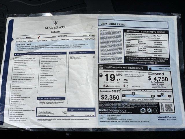 2019 Maserati Ghibli 4DR SDN 3.0L