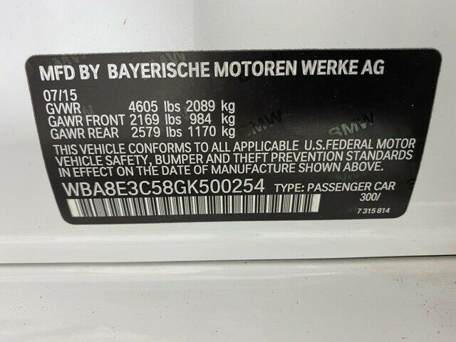 2016 BMW 3 Series 328i xDrive 75695 Miles