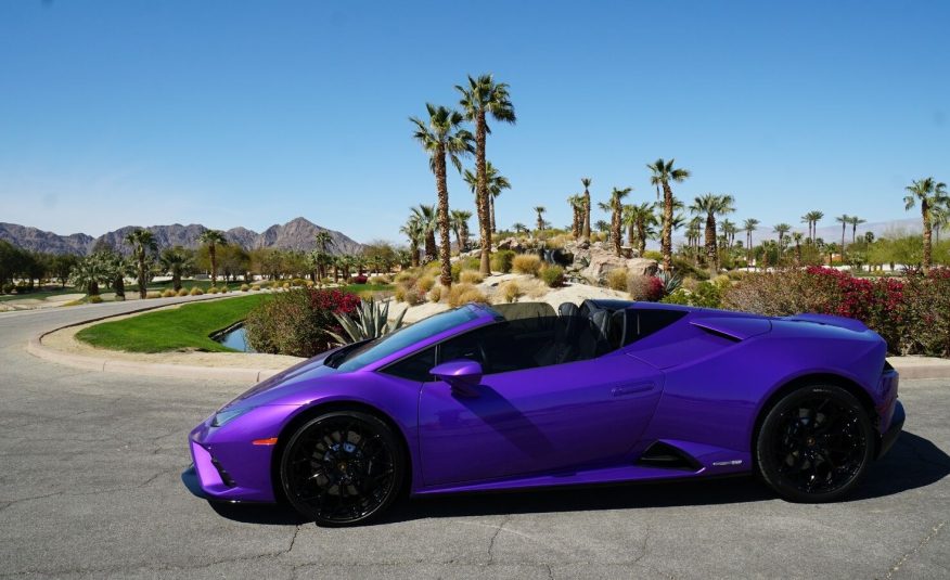 2022 Purple Lamborghini Huracan LP 610-4 EVO Spyde
