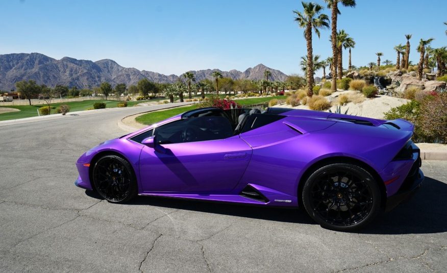 2022 Purple Lamborghini Huracan LP 610-4 EVO Spyde