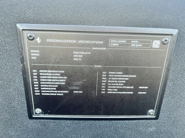 2016 Ferrari 488 Convertible 2D