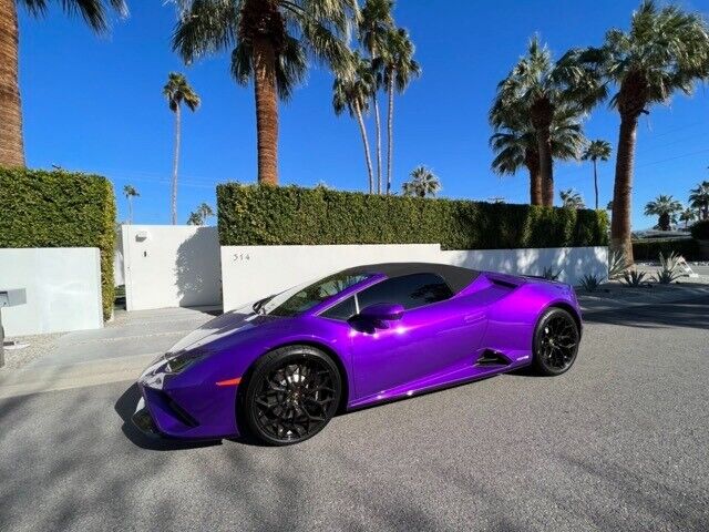 2022 Purple Lamborghini Huracan LP 610-4 EVO Spyde