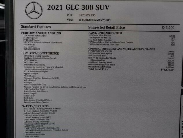 2021 Mercedes-Benz GLC GLC 300