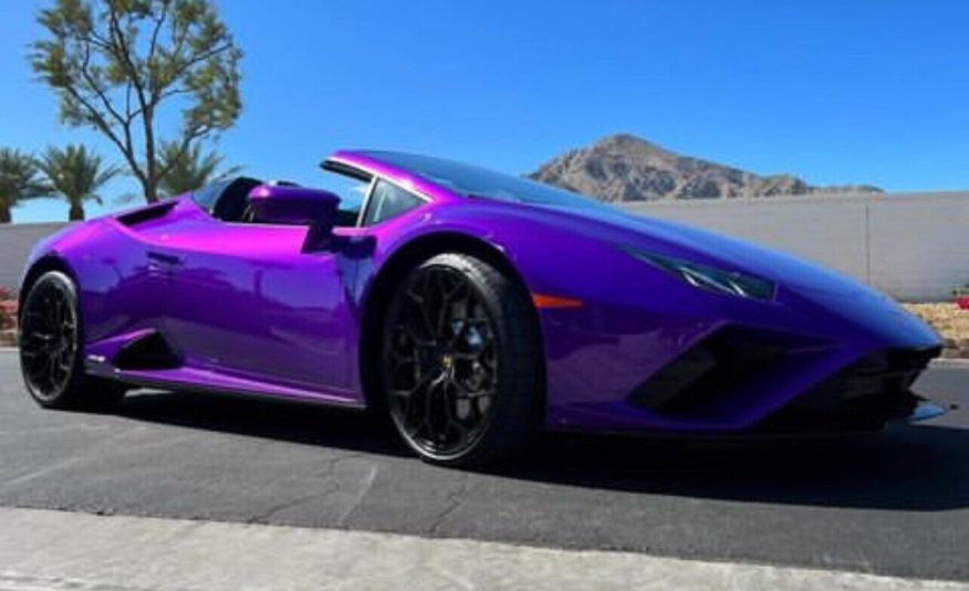 2022 Purple Lamborghini Huracan LP 610-4 EVO Spyde