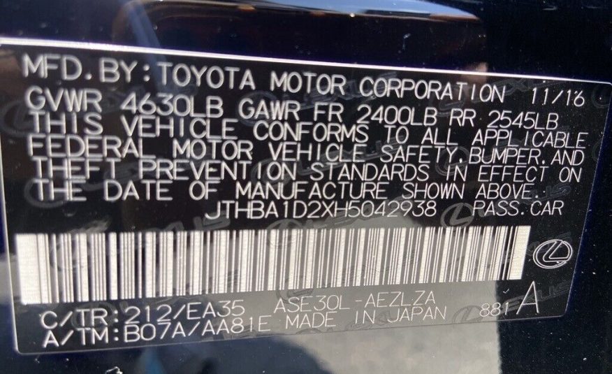 2017 Lexus IS 200t