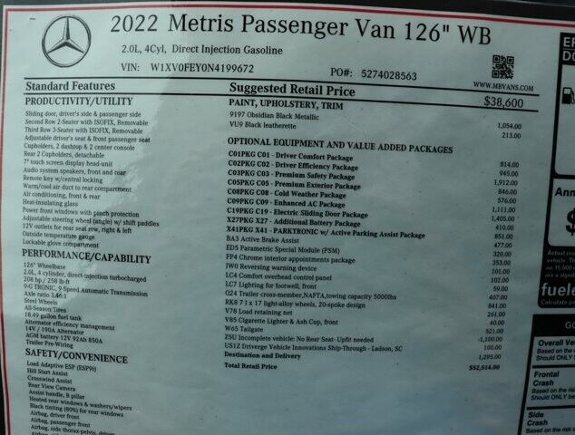 2022 Mercedes-Benz Metris Passenger Van