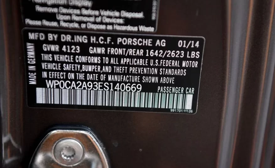 2014 Porsche 911 2dr Cabriolet Carrera