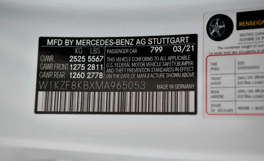 2021 Mercedes-Benz E-Class AMG E 63 S